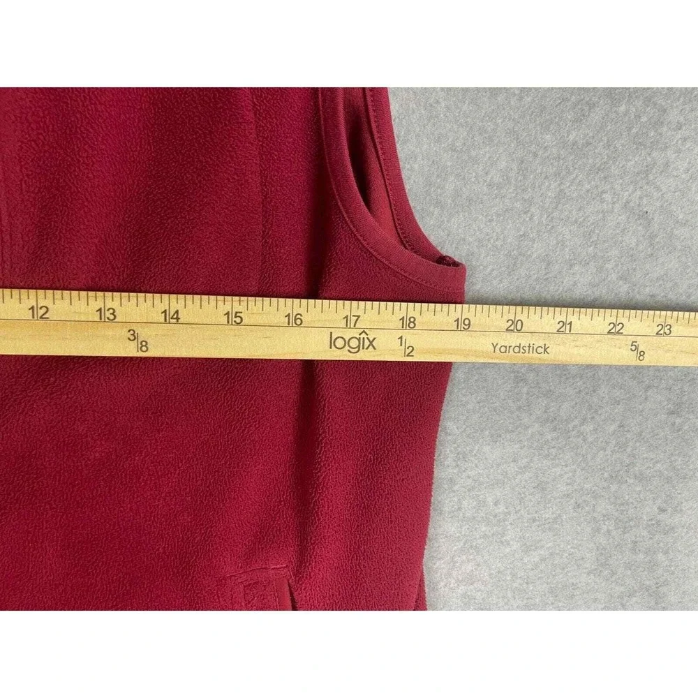 Banana Republic‎ Fleece Vest Mens S Red Full Zip Performance Sports